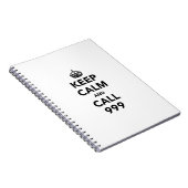 Behalt Calm und Call 999 Notizblock (Rechte Seite)