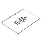 Behalt Calm und Call 999 Notizblock (Linke Seite)