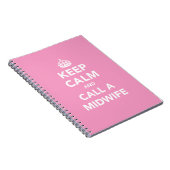 Behalt Calm und Call a Midwomen Notebook Notizblock (Rechte Seite)