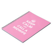 Behalt Calm und Call a Midwomen Notebook Notizblock (Linke Seite)