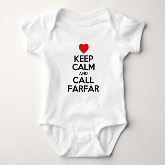 Behalt Calm und Call Farfar Baby Strampler (Vorderseite)