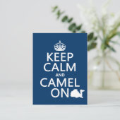 Behalt Calm und Camel On (alle Farben) Postkarte (Stehend Vorderseite)