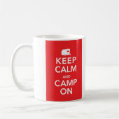 Behalt Calm und Camp On - RV Glamping Tasse (Links)