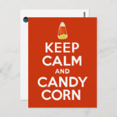 Behalt Calm und Candy Corn Postkarte (Vorne/Hinten)