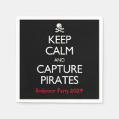 Behalt Calm und Capture Pirates Paper Dinner Napki Serviette (Vorderseite)