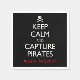 Behalt Calm und Capture Pirates Paper Dinner Napki Serviette