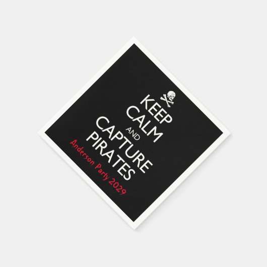 Behalt Calm und Capture Pirates Paper Dinner Napki Serviette (Ecke)