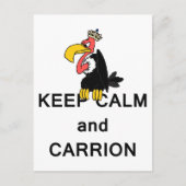 Behalt Calm und Carrion-Vulture Postkarte (Vorderseite)