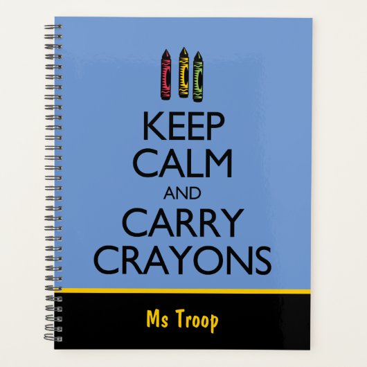 Behalt Calm und Carry Crayons Planer (Vorderseite)