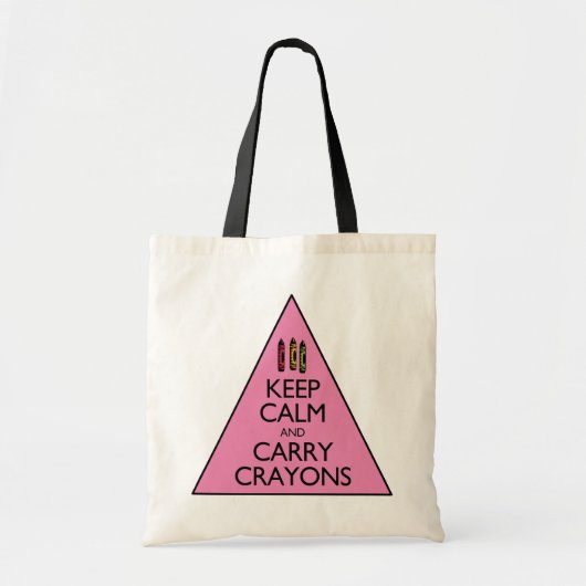 Behalt Calm und Carry Crayons Tragetasche (Vorne)
