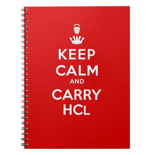 Behalt Calm und Carry HCl Notizblock (Vorderseite)