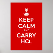 Behalt Calm und Carry HCl Poster (Vorne)