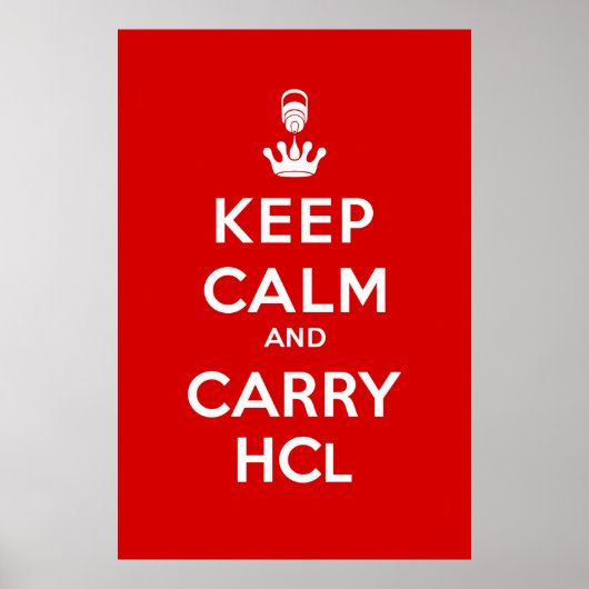 Behalt Calm und Carry HCl Poster (Vorne)