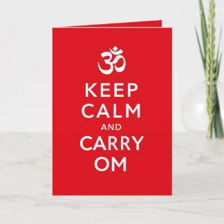 Behalt Calm und Carry Om Motivierend Geburtstag Karte
