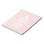 Behalt Calm und Carry on Notizblock (Rotiert)
