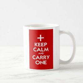 Behalt Calm und Carry One Kaffeetasse