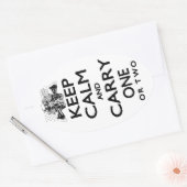 Behalt Calm und Carry One Ovaler Aufkleber (Umschlag)