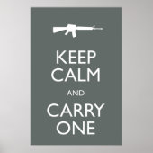 Behalt Calm und Carry One Poster (Vorne)