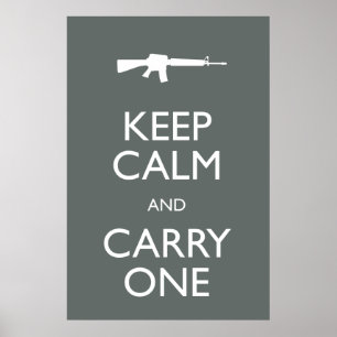 Behalt Calm und Carry One Poster