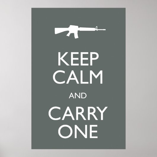 Behalt Calm und Carry One Poster (Vorne)