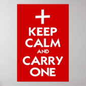 Behalt Calm und Carry One Poster (Vorne)