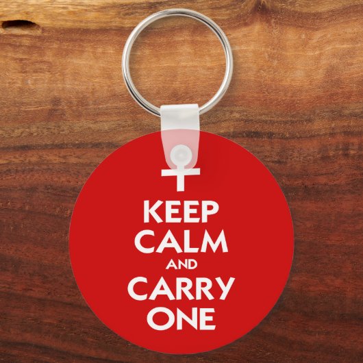 Behalt Calm und Carry One Schlüsselanhänger (Vorderseite)