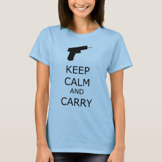 Behalt Calm und Carry Ringer T-Shirt