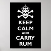 Behalt Calm und Carry Rum Poster (Vorne)
