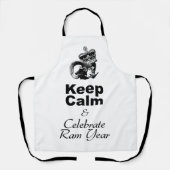 Behalt Calm und Celebrate Ram year aoA Schürze (Vorderseite)