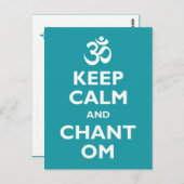 Behalt Calm und Chant Om Postkarte (Vorne/Hinten)