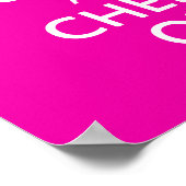 Behalt Calm und Cheer On, Cheerleader Pink Poster (Ecke)