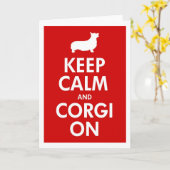 Behalt Calm und Corgi auf Pembroke Karte (Gelbe Blume)