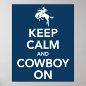 Behalt Calm und Cowboy on Poster (Vorne)