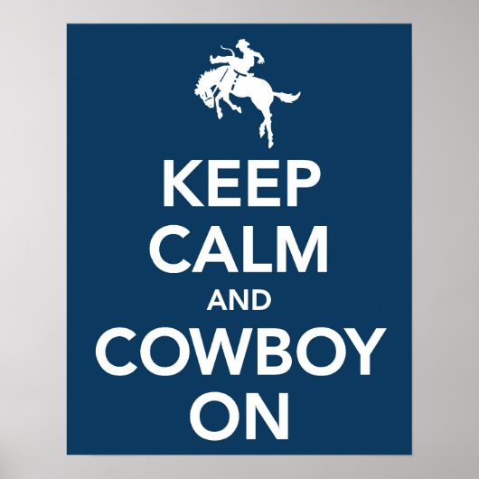 Behalt Calm und Cowboy on Poster (Vorne)