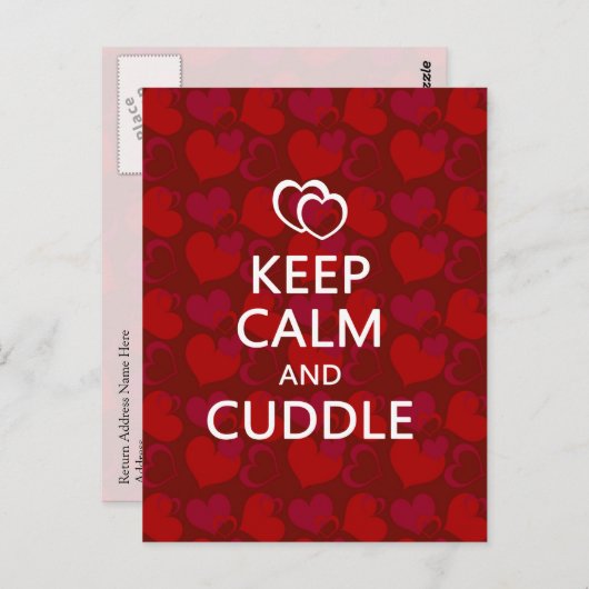 Behalt Calm und Cuddle Postkarte (Vorne/Hinten)