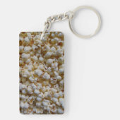 BEHALT CALM UND Deinen Text im Popcorn-Dekor Schlüsselanhänger (Rückseite)