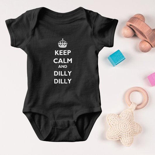 Behalt Calm und Dilly Dilly Baby Jersey Bodysuit Baby Strampler
