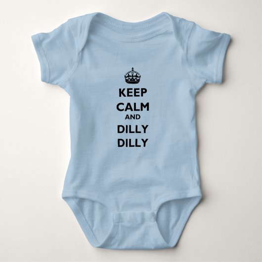 Behalt Calm und Dilly Dilly Baby Jersey Lt Bodysui Baby Strampler (Vorderseite)