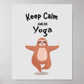 Behalt Calm und Do Yoga Funny Poster (Vorne)