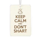 Behalt Calm und Don't Shart Autolufterfrischer (Rückseite)