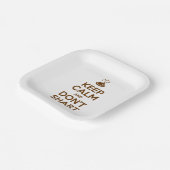 Behalt Calm und Don't Shart Pappteller (Gewinkelt)