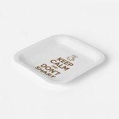 Behalt Calm und Don't Shart Pappteller (Gewinkelt)