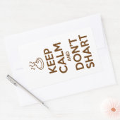 Behalt Calm und Don't Shart Rechteckiger Aufkleber (Umschlag)