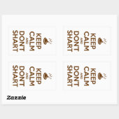 Behalt Calm und Don't Shart Rechteckiger Aufkleber (Blatt)