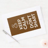 Behalt Calm und Don't Shart Rechteckiger Aufkleber (Umschlag)