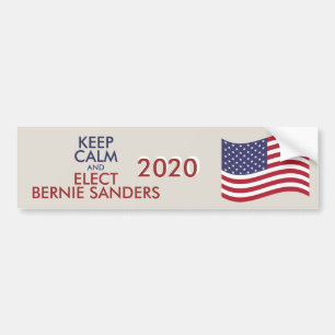 Behalt Calm und elect BERNIE SANDERS 2020 Autoaufkleber