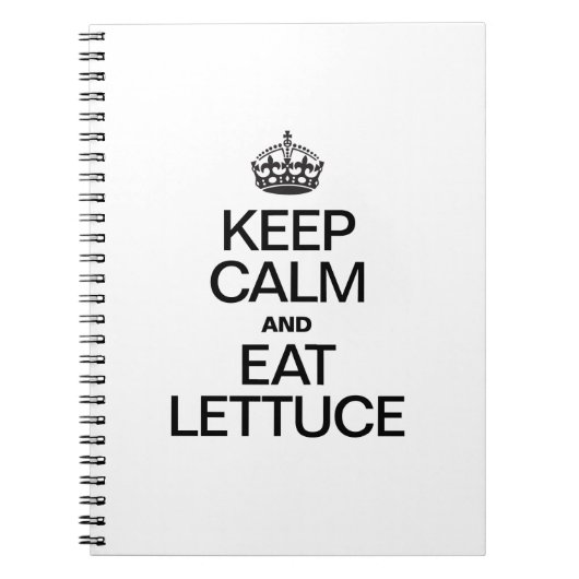 BEHALT CALM UND ESSE LETTUCE NOTIZBLOCK (Vorderseite)