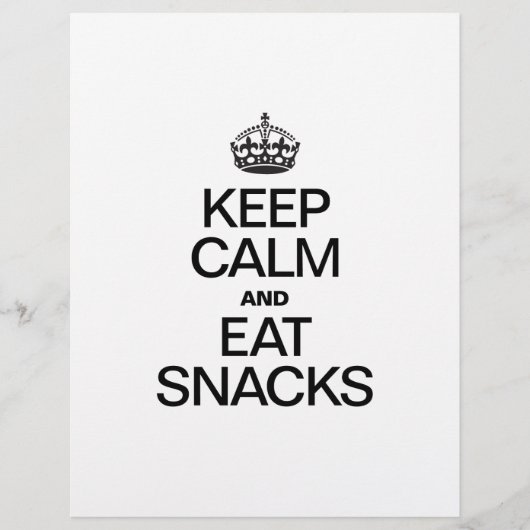 BEHALT CALM UND ESSE SNACKS FLYER (Vorne)