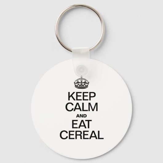 BEHALT CALM UND ESSEN CEREAL SCHLÜSSELANHÄNGER (Vorderseite)