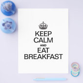 BEHALT CALM UND ESSEN FRÜHSTÜCK FLYER (Einzeln)